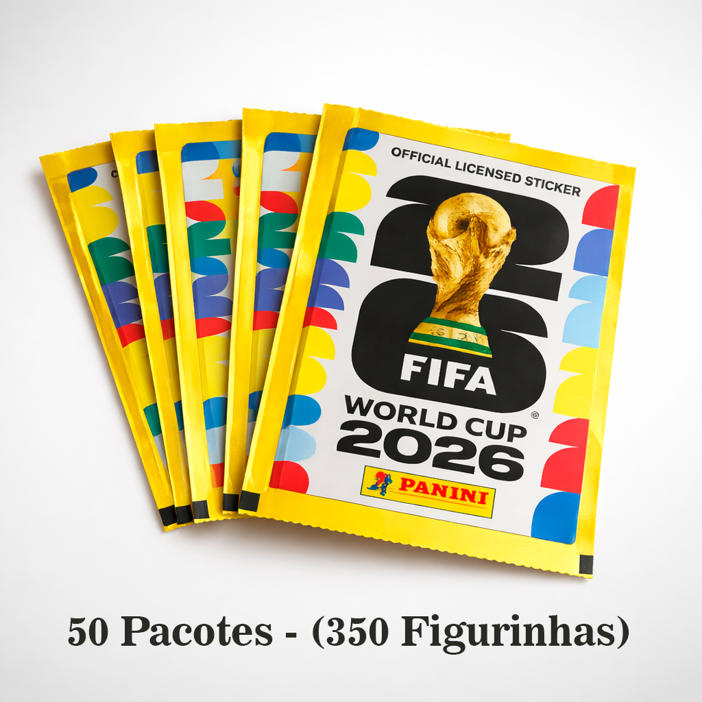 50 Pacotes de Figurinhas (350 Unidades)- Álbum Word Cup 2026